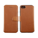 Rvelon iPhone 7/8/SE Cover Udfoldeligt Kortrum Brun