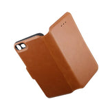 Rvelon iPhone 7/8/SE Cover Udfoldeligt Kortrum Brun