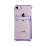 iPhone 7/8/SE Cover Kortholder Stødsikker Lilla
