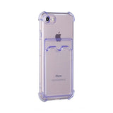 iPhone 7/8/SE Cover Kortholder Stødsikker Lilla