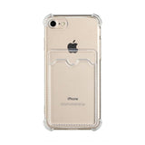 iPhone 7/8/SE Cover Kortholder Stødsikkert Transparent