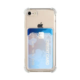 iPhone 7/8/SE Cover Kortholder Stødsikkert Transparent