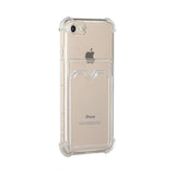iPhone 7/8/SE Cover Kortholder Stødsikkert Transparent