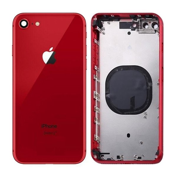 iPhone 8 Bagside med Komplet Ramme - Rød