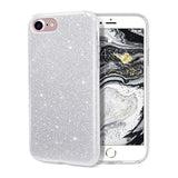 iPhone 7/8/SE Cover Glitter Sølv