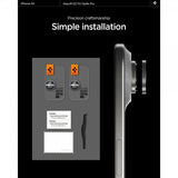 Spigen iPhone Air Kamerabeskyttelse GLAS.tR EZ Fit Optik Pro 2-pak Grå