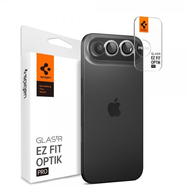 Spigen iPhone Air Kamerabeskyttelse GLAS.tR EZ Fit Optik Pro 2-pak Sølv
