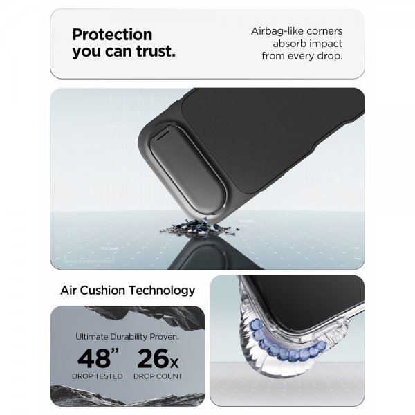 Spigen iPhone Air Cover Optik Armor MagFit Sort