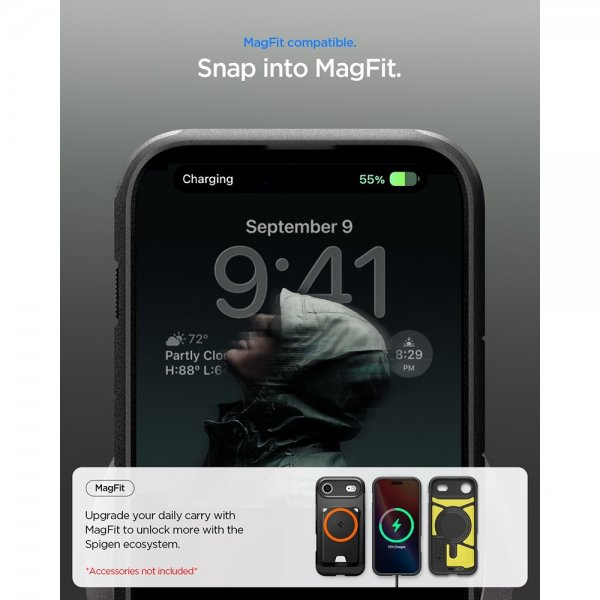 Spigen iPhone Air Cover Tough Armor T MagFit Sort