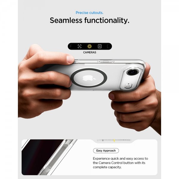 Spigen iPhone Air Cover Ultra Hybrid MagFit Clear Graphite