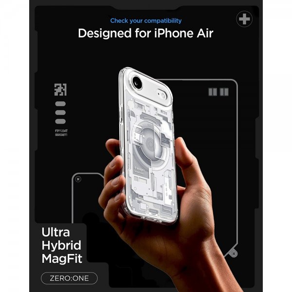 Spigen iPhone Air Cover Ultra Hybrid Zero One MagFit Hvid