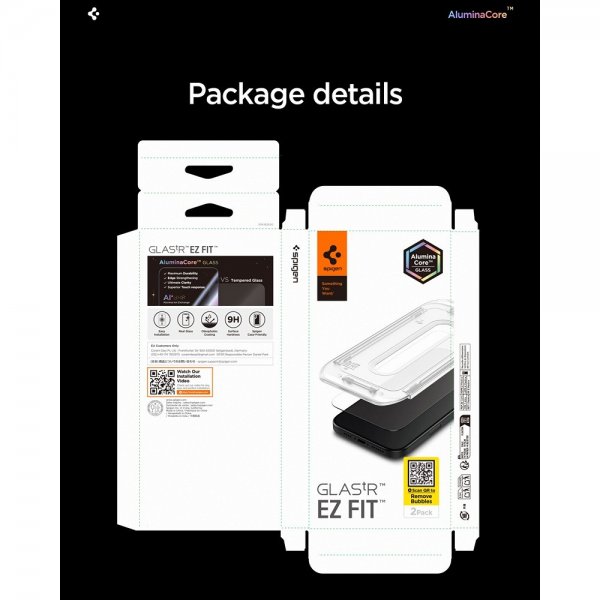 Spigen iPhone Air Skærmbeskyttelse GLAS.tR EZ Fit 2-pak