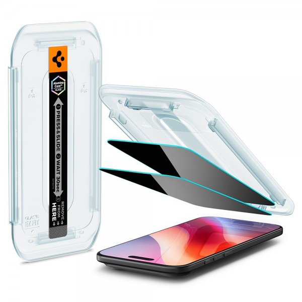 Spigen iPhone Air Skærmbeskytter GLAS.tR EZ Fit Privacy 2-pak