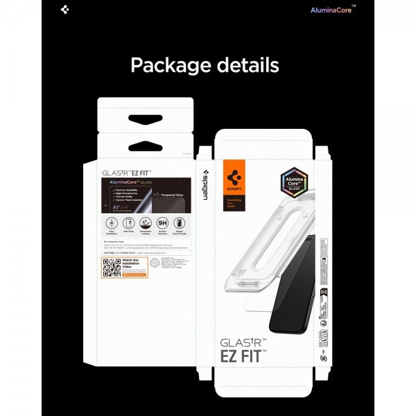 Spigen iPhone Air Skærmbeskytter GLAS.tR EZ Fit Privacy 2-pak