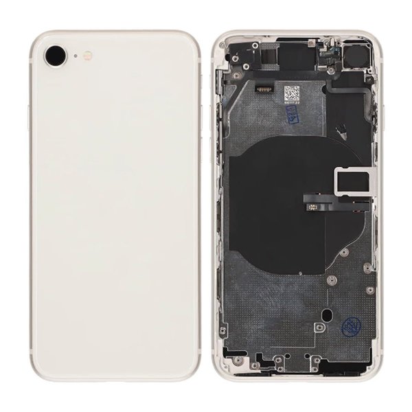 iPhone SE 2020 Bagside med Komplet Ramme OEM - Hvid