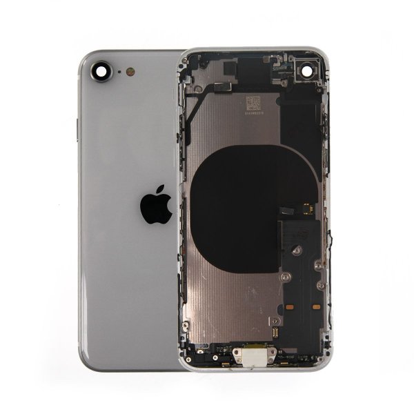 iPhone SE 2020 Bagside med Komplet Ramme - Hvid