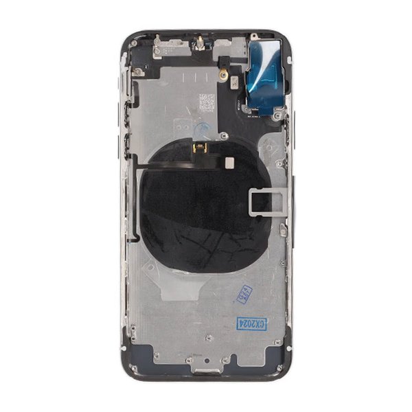 iPhone X Bagside med Komplet Ramme Premium - Sølv