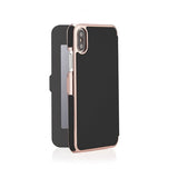 Pipetto iPhone XR Slim Wallet Mirror Cover Sort Rosaguld
