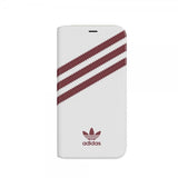 Adidas iPhone X/Xs Cover OR Booklet Case SS19 Burgundy White