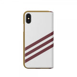 Adidas iPhone X/Xs Cover OR Booklet Case SS19 Burgundy White