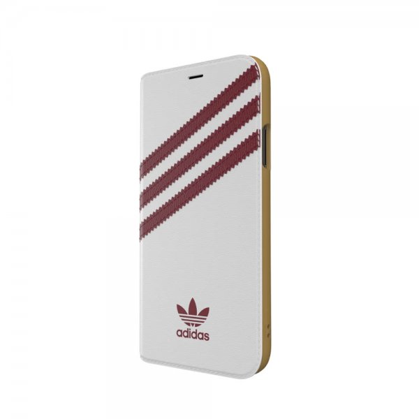 Adidas iPhone X/Xs Cover OR Booklet Case SS19 Burgundy White