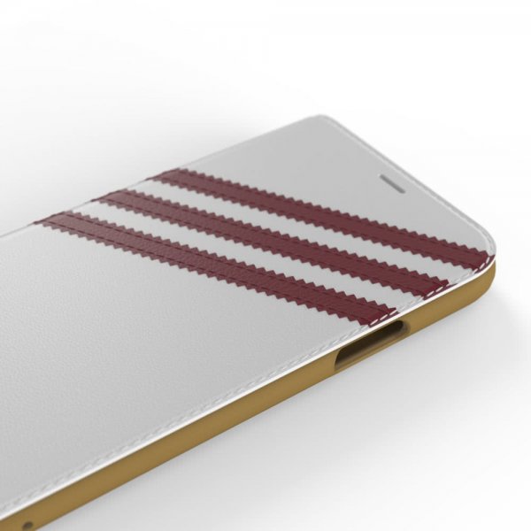 Adidas iPhone X/Xs Cover OR Booklet Case SS19 Burgundy White