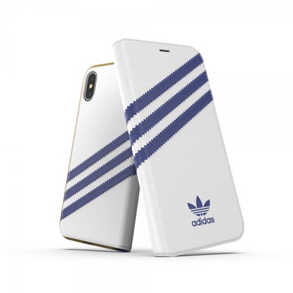 Adidas iPhone X/Xs Cover ELLER Booklet Case SS19 Hvid Blå