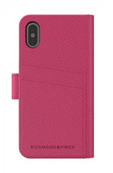Richmond & Finch iPhone X/Xs Cover Wallet Aftagelig skal Rosa