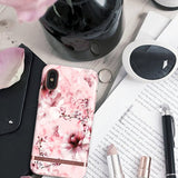 Richmond & Finch iPhone X/Xs Cover Pink Marble Floral