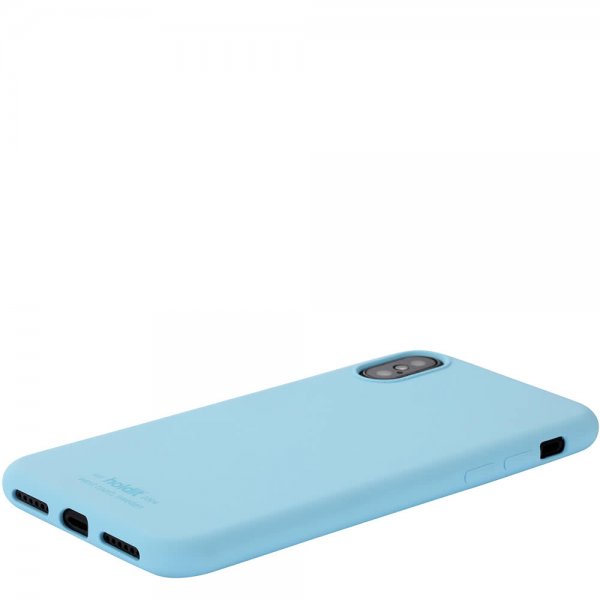 holdit iPhone X/Xs Cover Silikone Lyseblå
