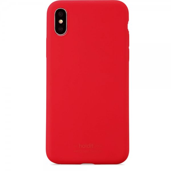 holdit iPhone X/Xs Cover Silikone Ruby Red