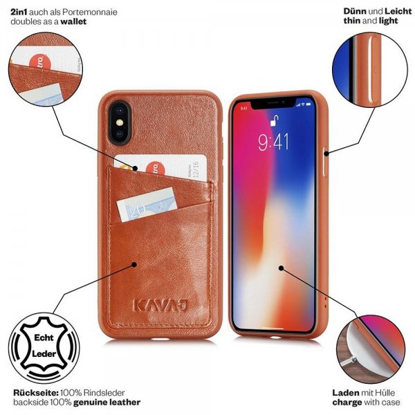 KAVAJ iPhone X/Xs Cover Tokyo Brun