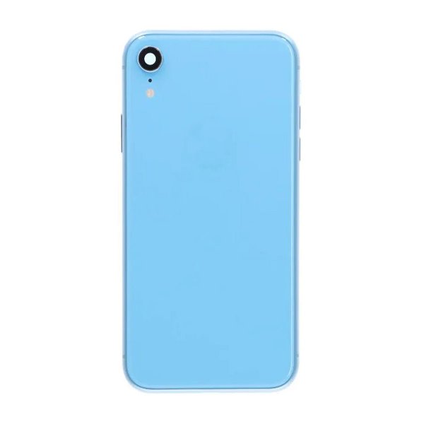 iPhone XR Bagside med Komplet Ramme Premium - Blå