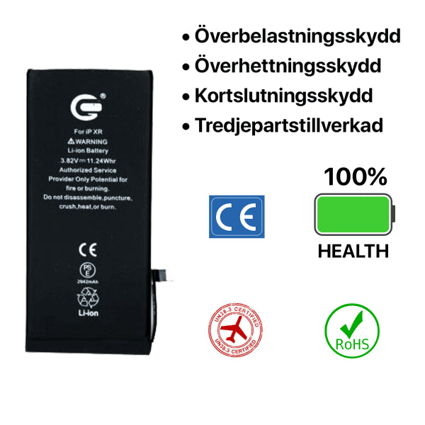 iPhone XR Batteri Høj Kvalitet