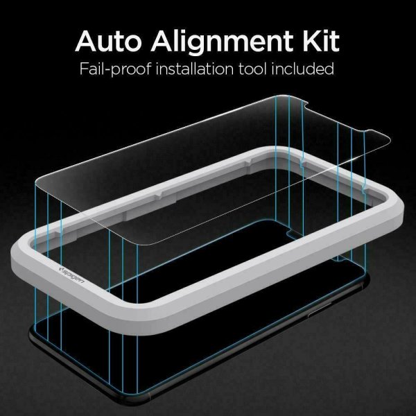 Spigen iPhone Xr/iPhone 11 Skærmbeskytter GLAS.tR ALIGNmaster 2-pak