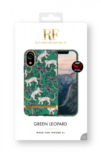 Richmond & Finch iPhone Xr Cover Green Leopard