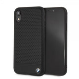 BMW iPhone Xr Cover Logo Perforeret Sort