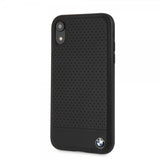 BMW iPhone Xr Cover Logo Perforeret Sort