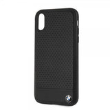 BMW iPhone Xr Cover Logo Perforeret Sort