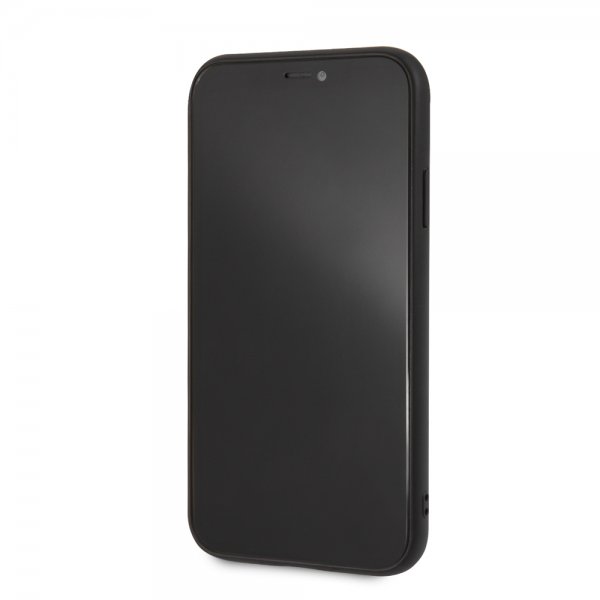 BMW iPhone Xr Cover Logo Perforeret Sort