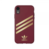 Adidas iPhone Xr Cover OR Moulded Case FW18 SUEDE Burgundy Gold
