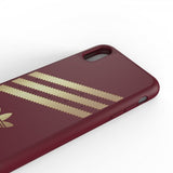 Adidas iPhone Xr Cover OR Moulded Case FW18 SUEDE Burgundy Gold