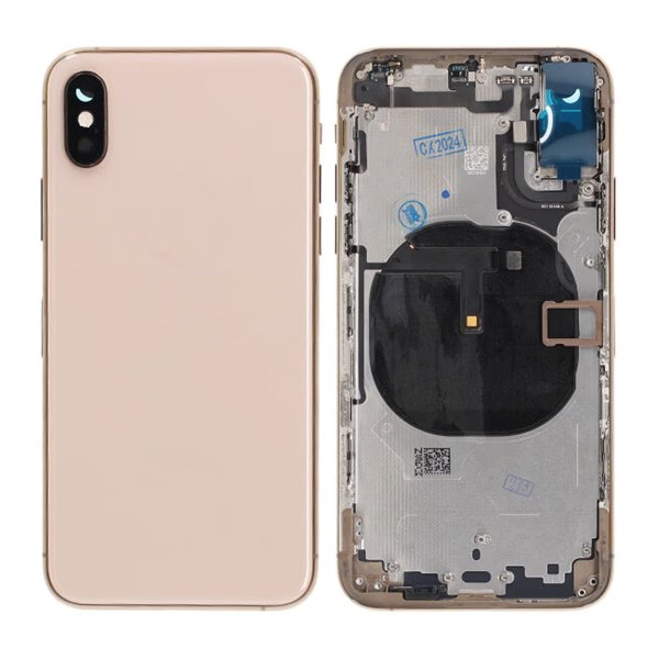 iPhone XS Bagside med Komplet Ramme Premium - Guld