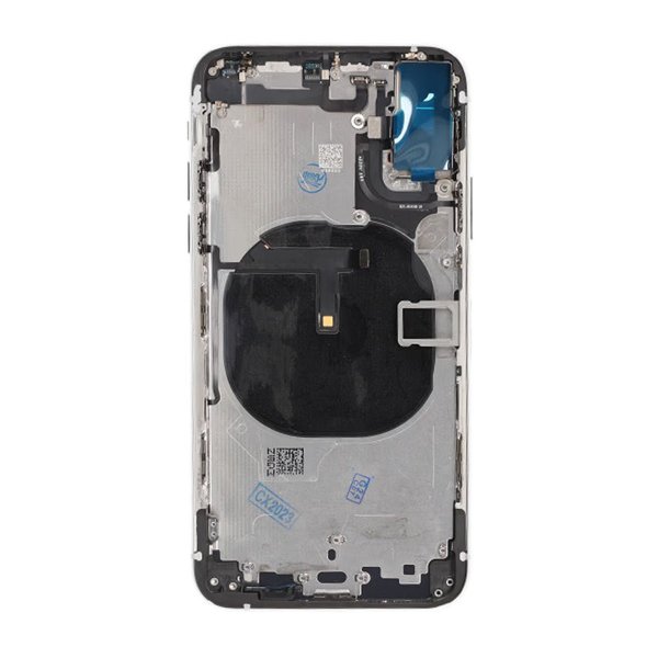 iPhone XS Bagside med Komplet Ramme Premium - Sølv