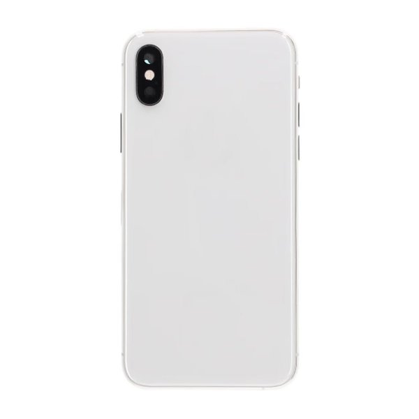 iPhone XS Bagside med Komplet Ramme Premium - Sølv