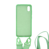 iPhone Xs Max Silikone Cover med Halskæde Grøn