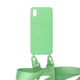 iPhone Xs Max Silikone Cover med Halskæde Grøn