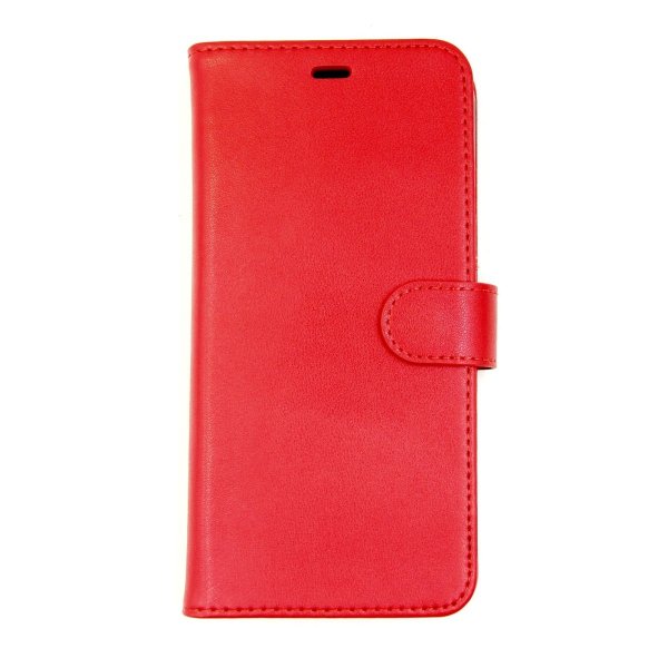 iPhone Xs Max Etui Ægte Læder Kortlomme Rød