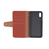 iPhone Xs Max Etui Udklappeligt Kortrum Brun
