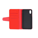 iPhone Xs Max Etui Udfoldelig Kortlomme Rød